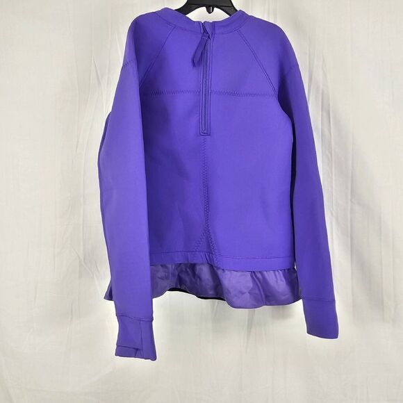 IVIVVA by Lululemon Girls 10 Star Gazer Purple Power Pullover Peplum Top Jacket - Picture 7 of 8
